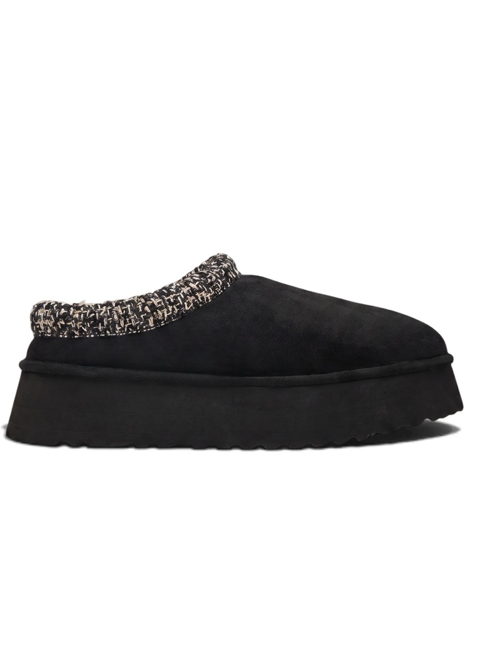 Steve Madden Selden Black Micro Suede Mules Faux Fur Mules  Shoes NEW Size 8.5